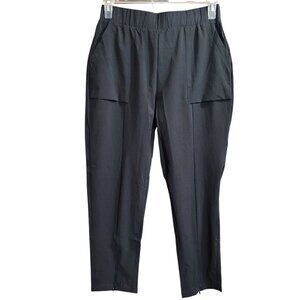 Lightweight Athletic Jogger Pants Zip Ankle Detail Black M